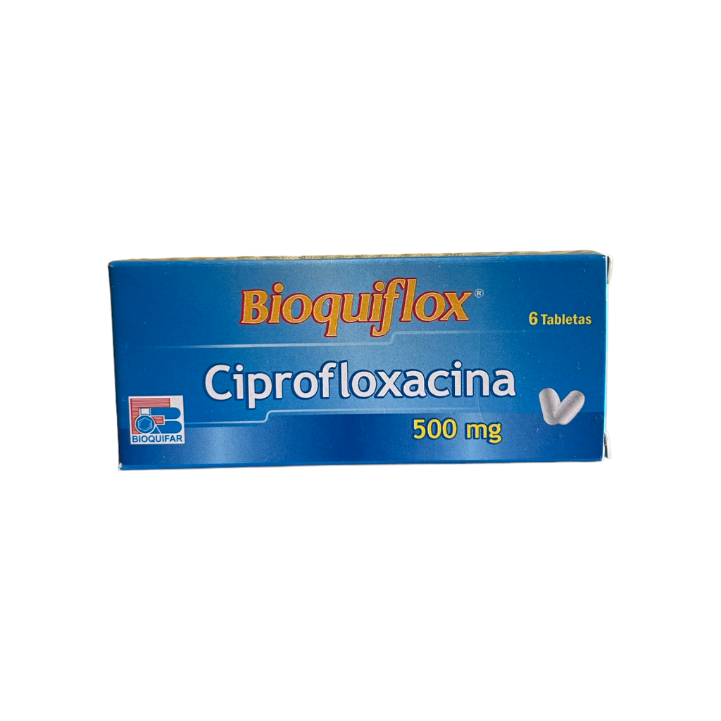 Bioquiflox (Ciprofloxacina) 500 Mg Caja x 6 Tabletas (Bioquifar)