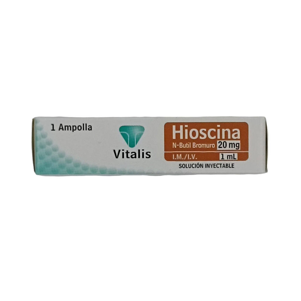 Hioscina N butil bromuro 20mg Ampolla Caja x 10 (vitalis)